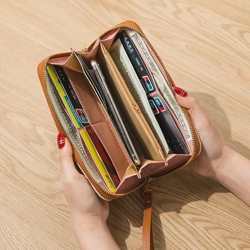 

Women Long Casual Wallet PU Leather Lady Zipper Phone Pocket Credit Card Holder Female Purse Coin Money Bag Clutch