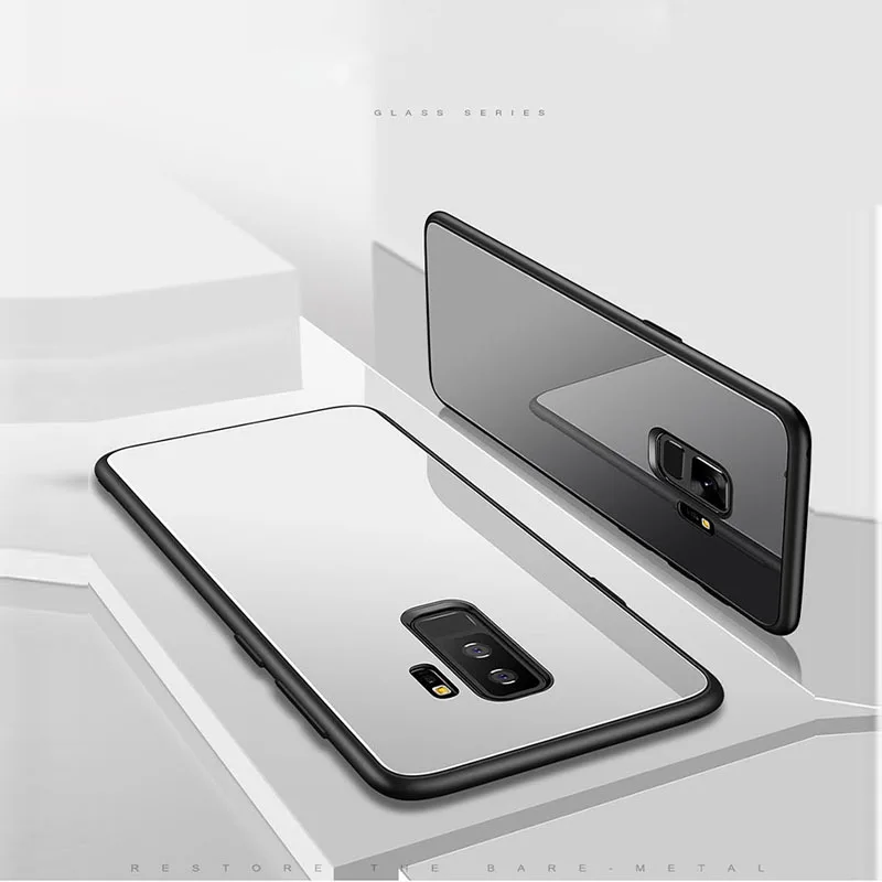 Luxury Original Tempered Glass phone Case For Samsung Galaxy Note 10 Pro Silicone Edge Plus hard Back Cover Shell | Мобильные