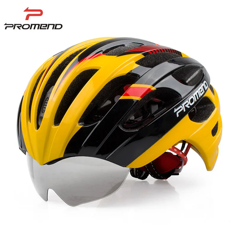 

Modern Creative Bike Helmet Glasses Mountain Skiing Mountain Bicycle Helmet Design Cascos Bicicleta Fitness Accessories EC50TK
