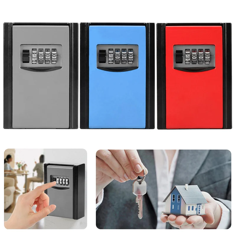 Алюминиевый сплав ящик для ключей с паролем замок безопасности хранения 4 цифры