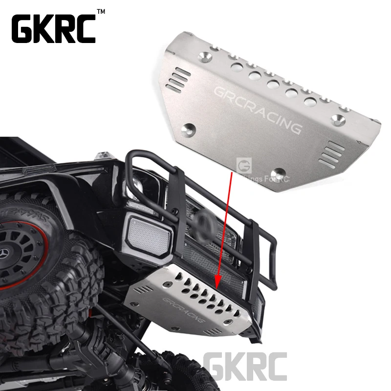 Gkrc металлический передний бампер из нержавеющей стали для 1/10 Rc Crawler Car Traxxas Trx4 G500