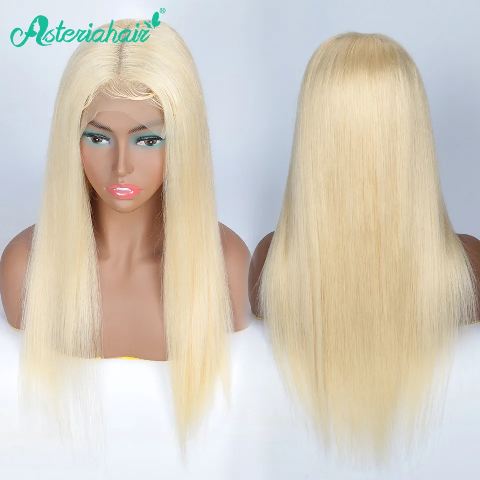 Asteria 613 блонд кружевные передние человеческие волосы парики для черных женщин