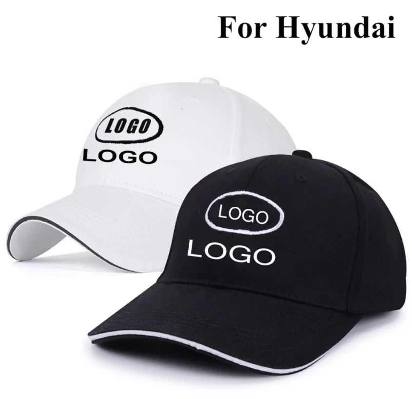 

New Unisex Adjustable Outdoor Baseball Cap Car Logo Embroidery Casual Hat Racing Car Motorcycle Sport Hat Dad Cap For Hyundai
