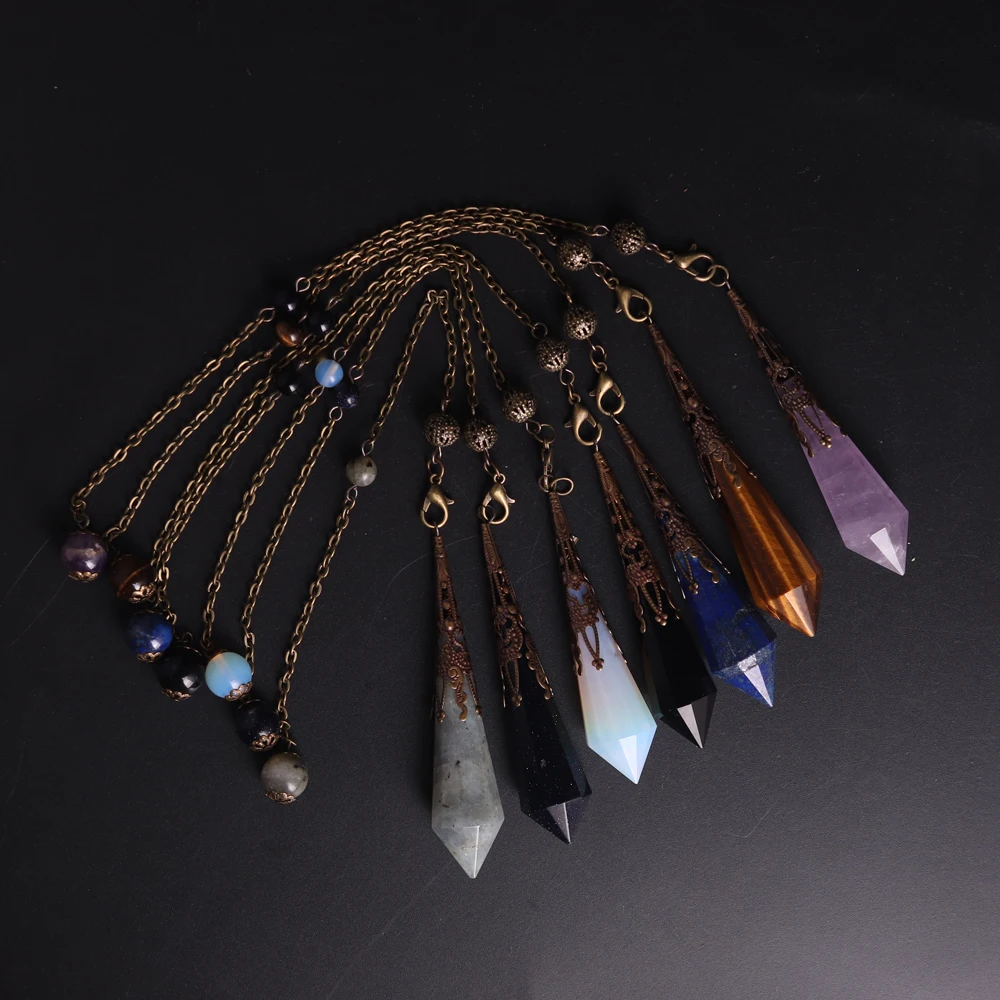 1 шт. гранат ручной работы натуральный кристалл кварцевые маятники для приданого