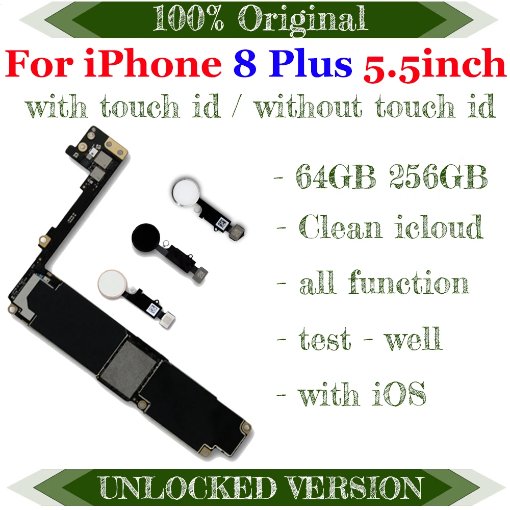 Материнская плата для iPhone 8 Plus 64 256 ГБ 5 дюйма Полная разблокировка|Антенны