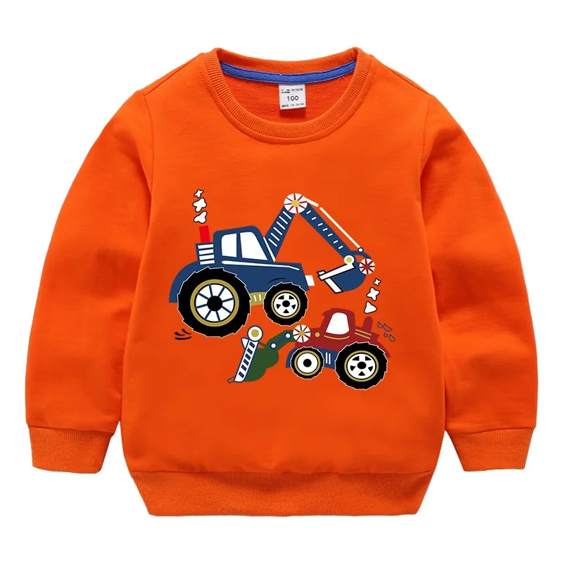 XT129-Orange Футболка с Микки-Маусом для детей, костюм для мальчиков Весенняя бархатная хлопковая футболка с длинными рукавами для девочек, детская одежда качественный свитер - Цвет: XT129-Orange