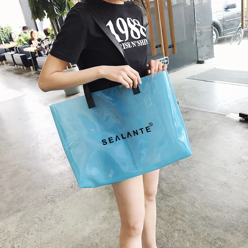 Mixtx 2020 Прозрачная ПВХ Сумка Пляжная через плечо женская новая трендовая Большая