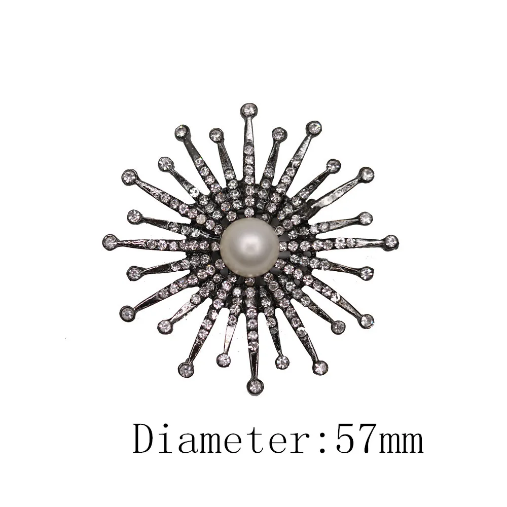 Хорошее качество 57 мм металлические стразы кнопка с свитер украшение пальто