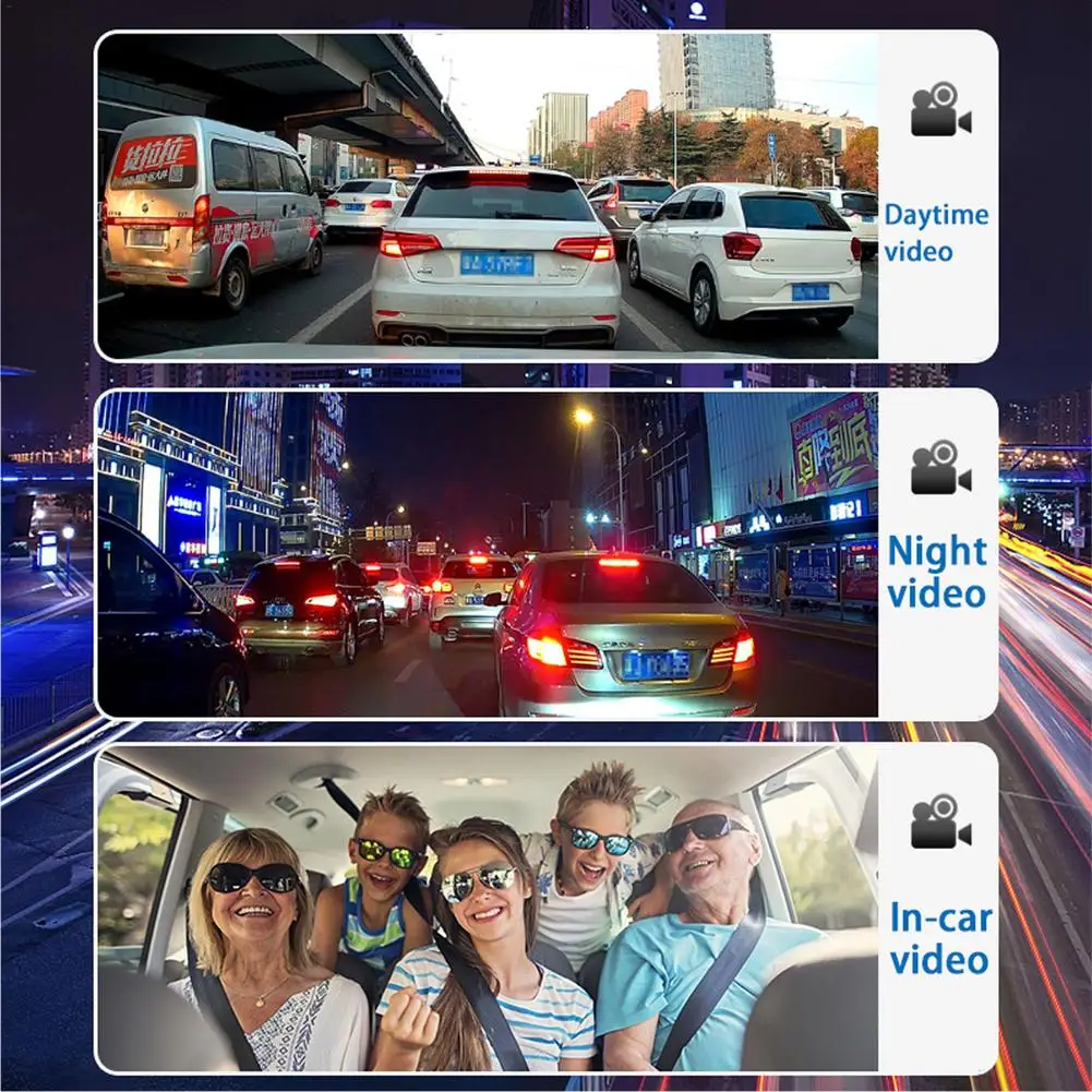 Автомобильный видеорегистратор HD с двумя объективами парковочный монитор