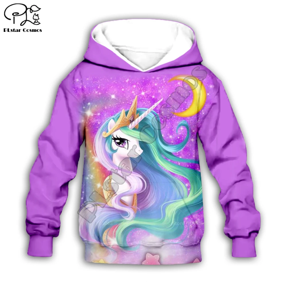 

Kid 3D print cartoon galaxy unicorn hoodies children baby long sleeve rainbow Sweatshirt zipper coat boy girl