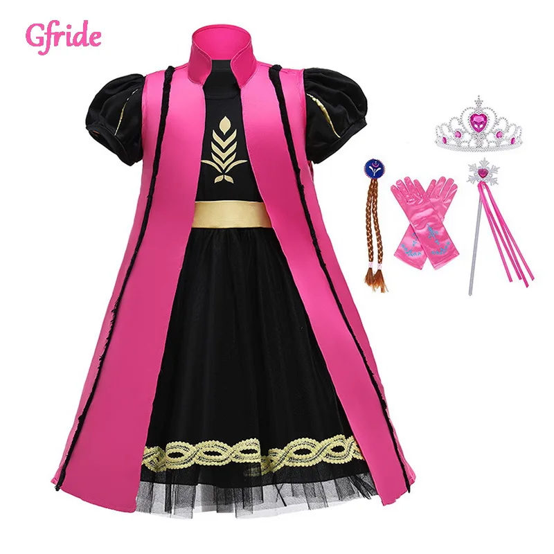 Детские комплекты на Рождество и день рождения для девочек костюм Хеллоуин Эльза