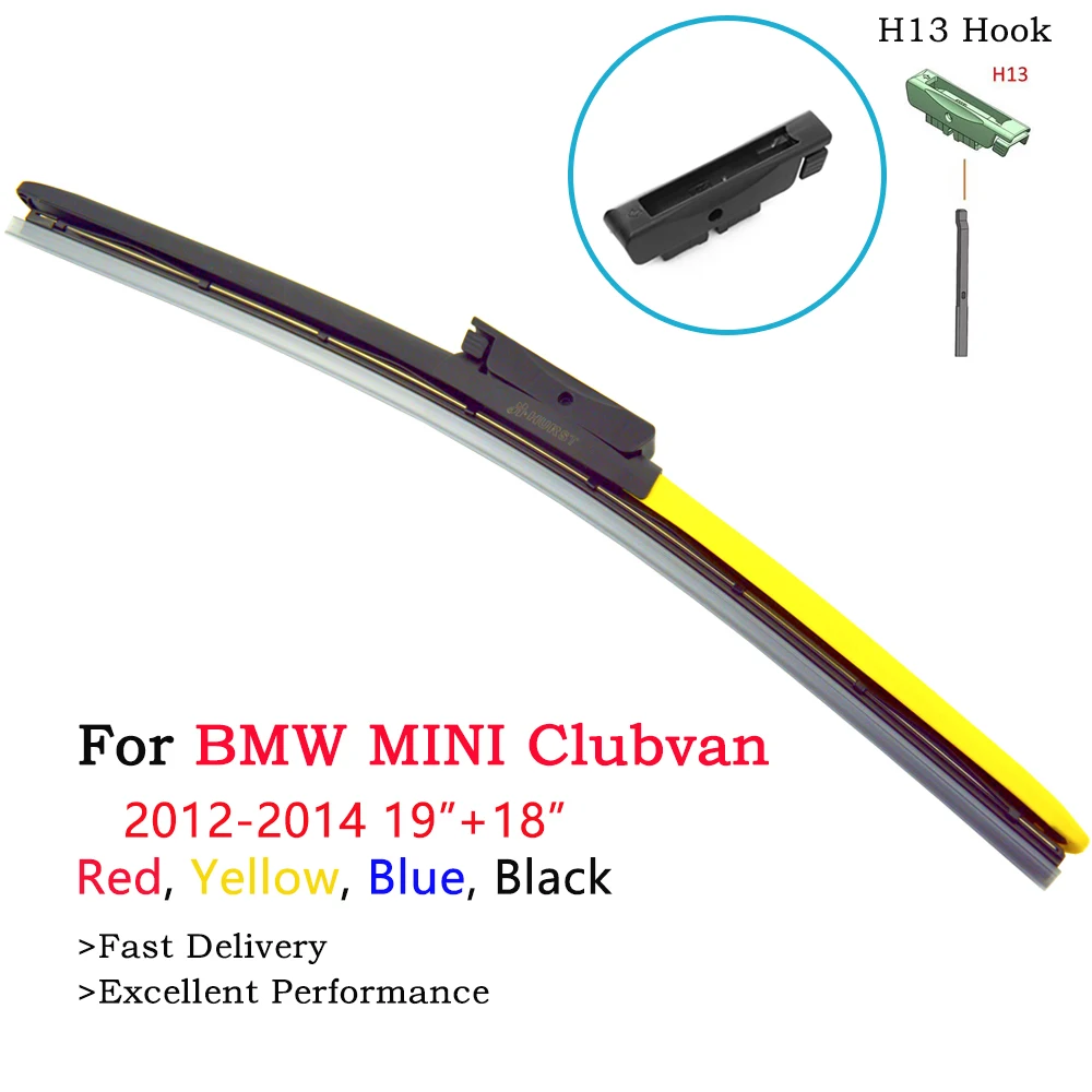 HESITE красочные гибридные стеклоочистители для BMW MINI Clubvan Car 2012 2013 2014 2 шт красный