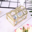 Золотое конфетное кольцо, серьги, ожерелье, коробка, чехол, подарок на день рождения, вечеринку, свадьбу, Декор, Ювелирная упаковка, бусина для хранения, Свадебная шкатулка для украшений