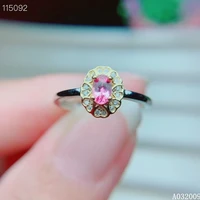 kjjeaxcmy fine jewelry 925 sterling silver inlaid natural pink sapphire new ring popular girls ring support test