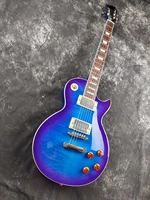 electric guitar blueberry gradient tiger pattern mahogany body rosewood fingerboard environmental paint in stock fast ship