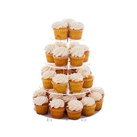 hot brand new assemble and disassemble round acrylic 76543 tier cupcake cake stand for birthday wedding party cake shop home