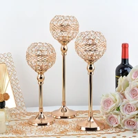 gold tabletop candlestick vintage home decor candle holder crystal candelabra centerpieces for wedding christmas party decor