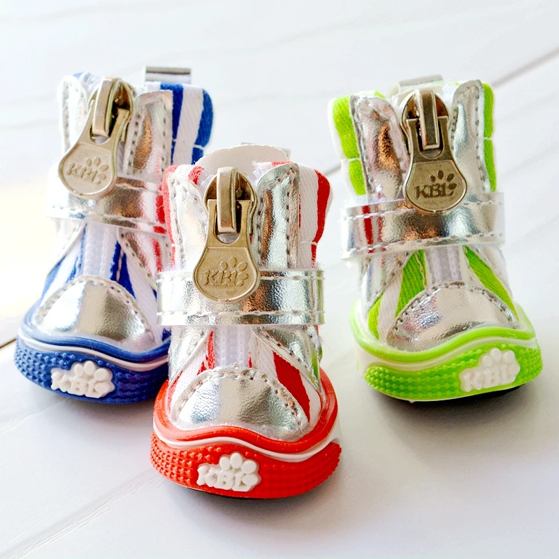 Новинка 2020 Нескользящие ботинки для собак на молнии Зимняя модель спортивная