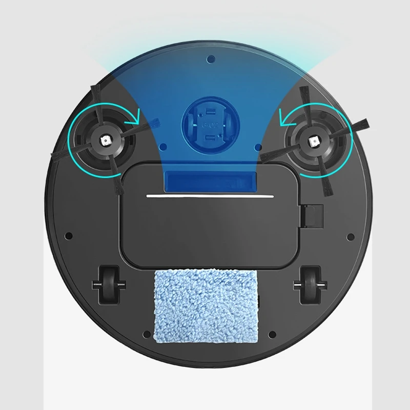 

3 in 1 Smart Vacuum Cleaner Home Office ing Robot Suction Drag Machine 1200Pa Wet Dry Vacuum Cleaner,Black