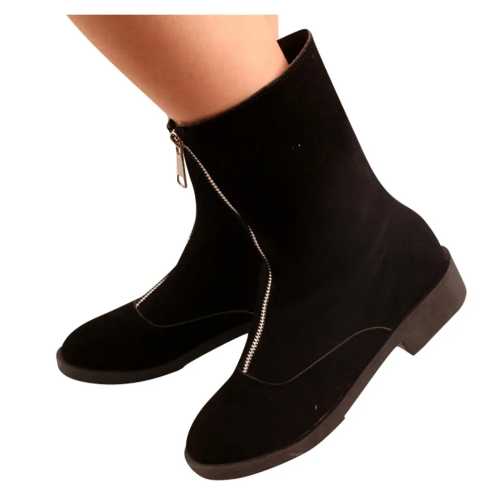 Модные женские Ботинки Зимняя обувь с леопардовым принтом ботинки до середины