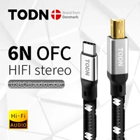 todn usb dac cable type c to type b hifi stereo cable 6n ofc data audio digital cable for mobile phone dac