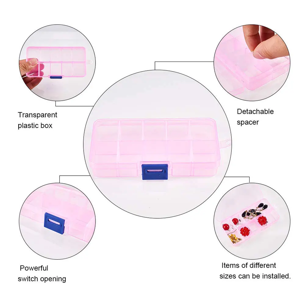 Контейнер пластиковый для ювелирных изделий 10 отделений | Дом и сад