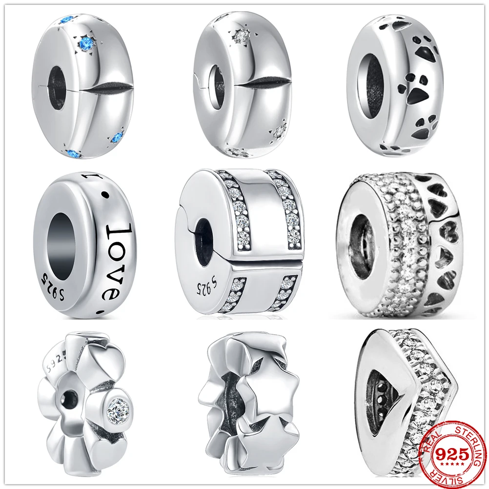 2021 New Fashion Silver 925 Openwork Hearts Spacer Charm Bead Fit Original Pandora Bracelet DIY Fine Sterling Jewelry Gift | Украшения и