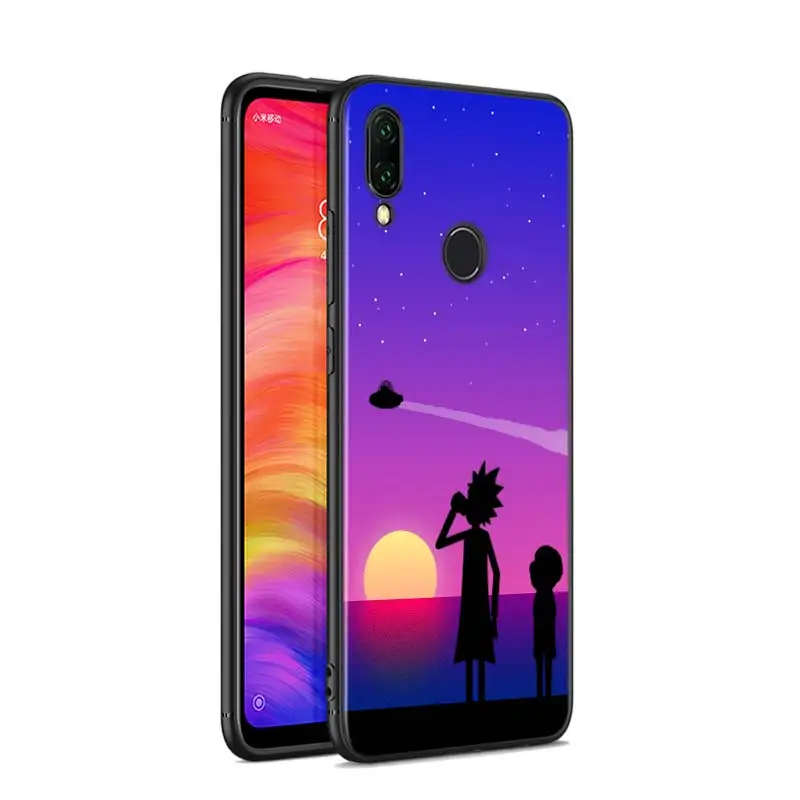 Черный силиконовый чехол Рик и Морти модный для Xiaomi Redmi Note 8 7 6 5 4X4 K20 Pro 7A 6A 6 S2 5A Plus чехол для телефона