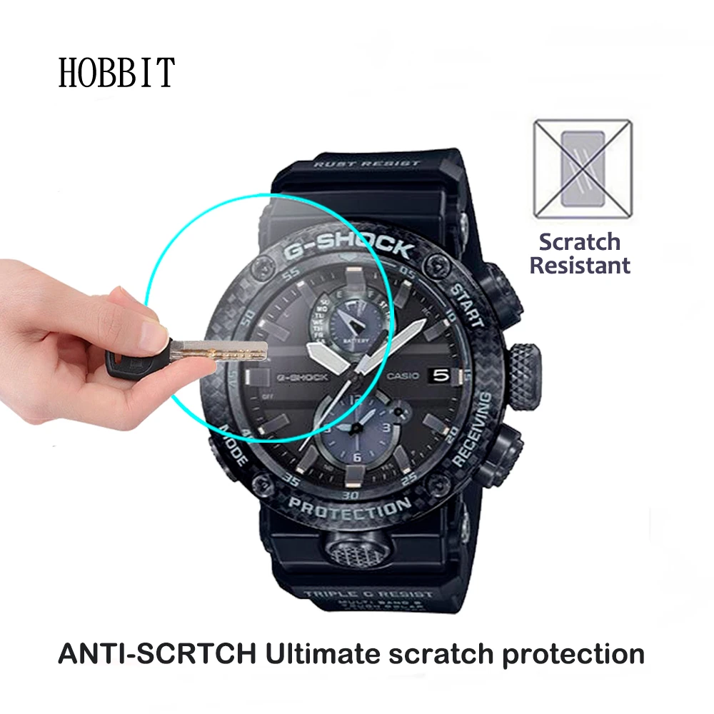 2 упаковки прозрачное HD стекло с защитой от царапин для часов Casio GWR-B1000-1APR Watch 0 3 мм