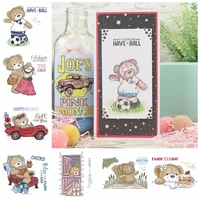 phrases teddy bears stamp 3x4 inch animal clear stamps for diy scrapbooking paper cards making decorative craft supplies