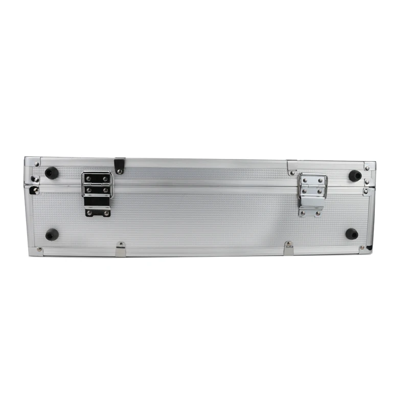 Estuche de aluminio para almacenamiento de micr&oacute;fono inal&aacute;mbrico, caja de herramientas de aluminio para micr&oacute;fono port&aacute;til-3