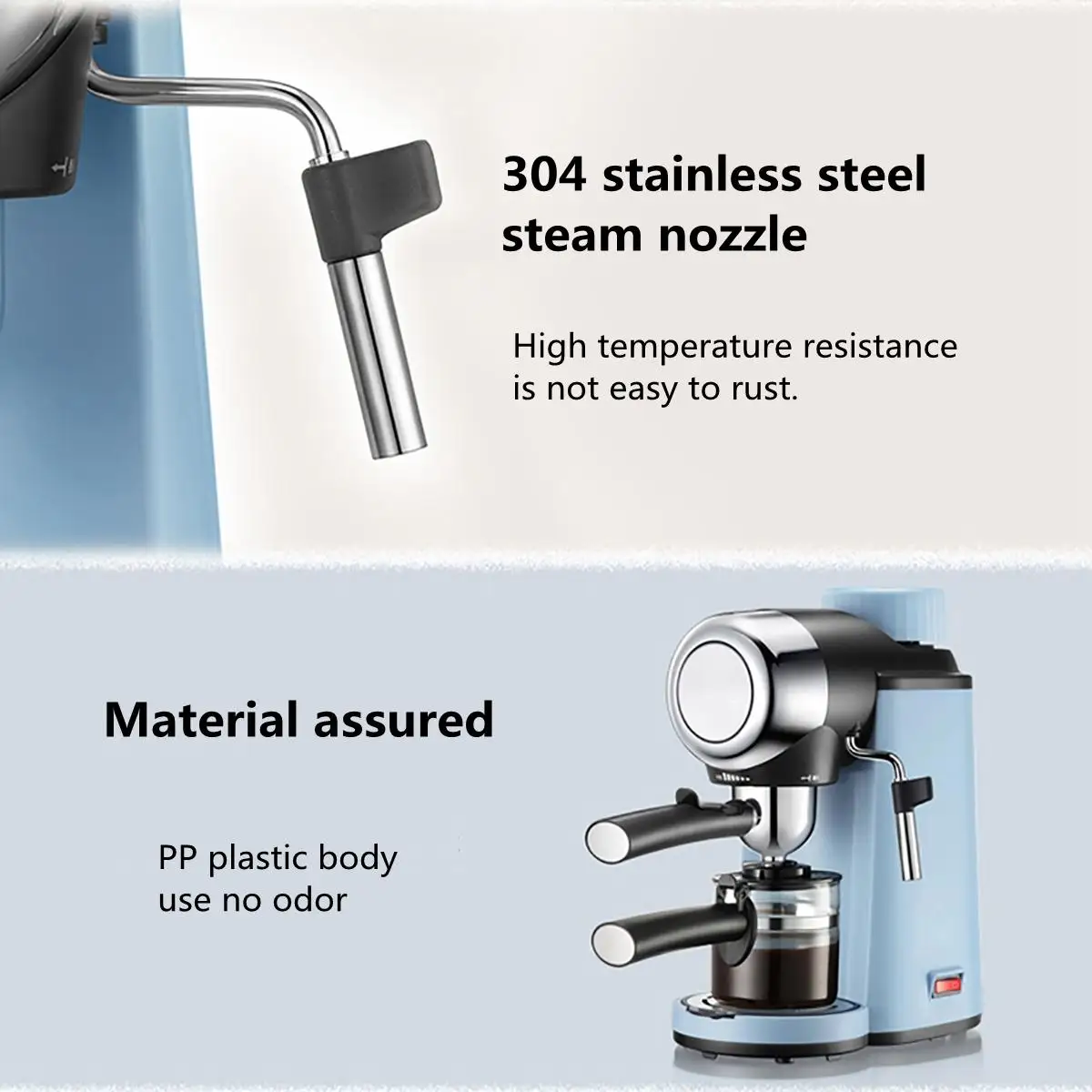 

800W 240ML Stainless Steel Portable Coffee Maker Espresso Coffee Machine Household Kitchen Appliance With Coffee Kettle 220-240V