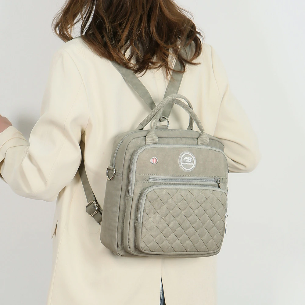 Рюкзак женский водонепроницаемый нейлоновый на молнии|Женские рюкзаки| |