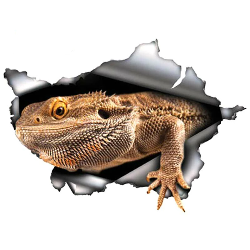 

Lizard In The Crack Car-Sticker Automobiles Motorcycles Window Bumper Laptop Vinyl Decal PVC Decorative Goods 13cmx10cm