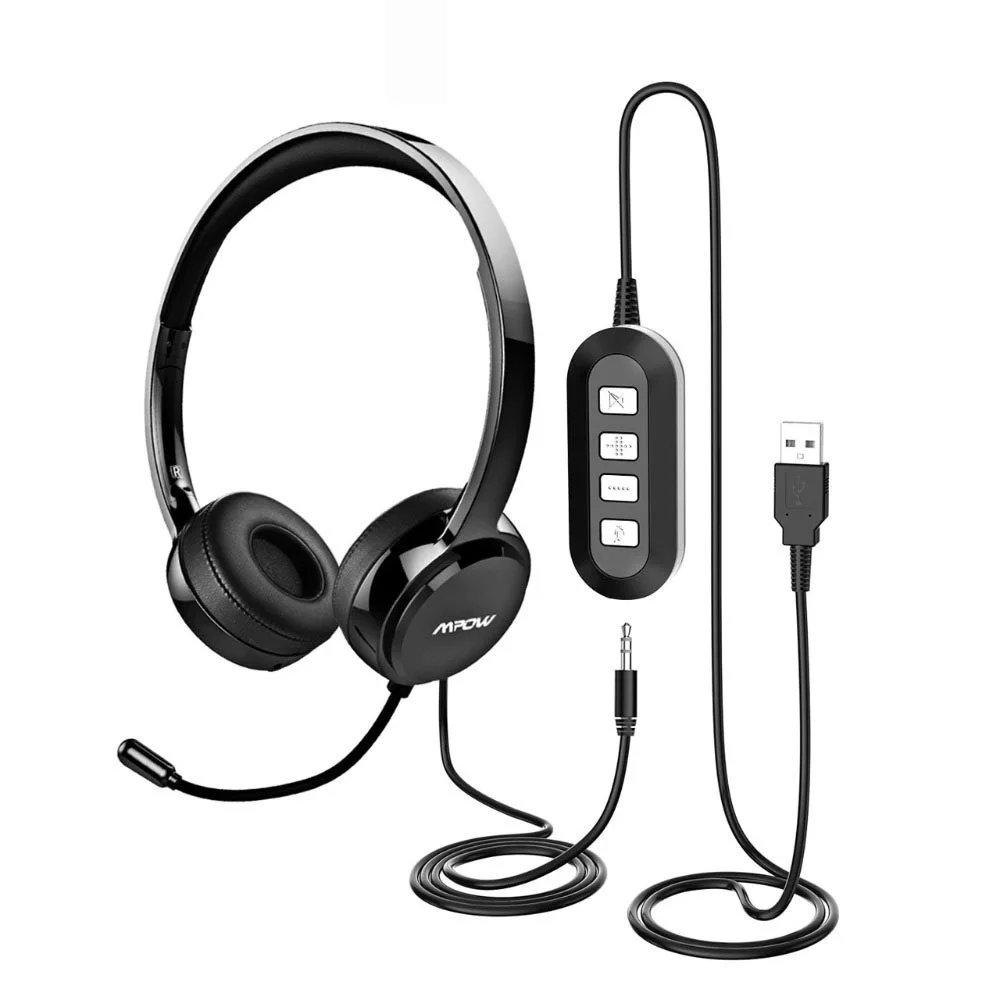 

Mpow PA071 Wired Headsets Crystal Clear Sound With Mic&In-line Control Wired Headphone for Mac PC Computer Office Skype Calls