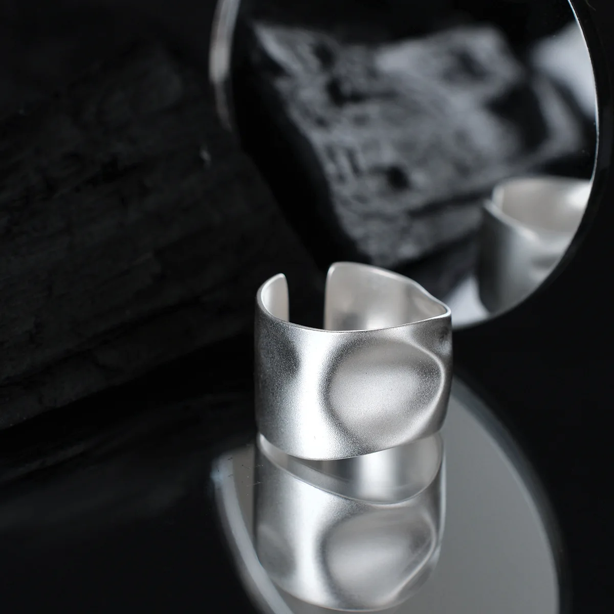 

925 Sterling Silver Korean Simple Irregular Ring For Women Rings Designer Gothic Gold Goth Engagement Adjustable 2021 Jewelry