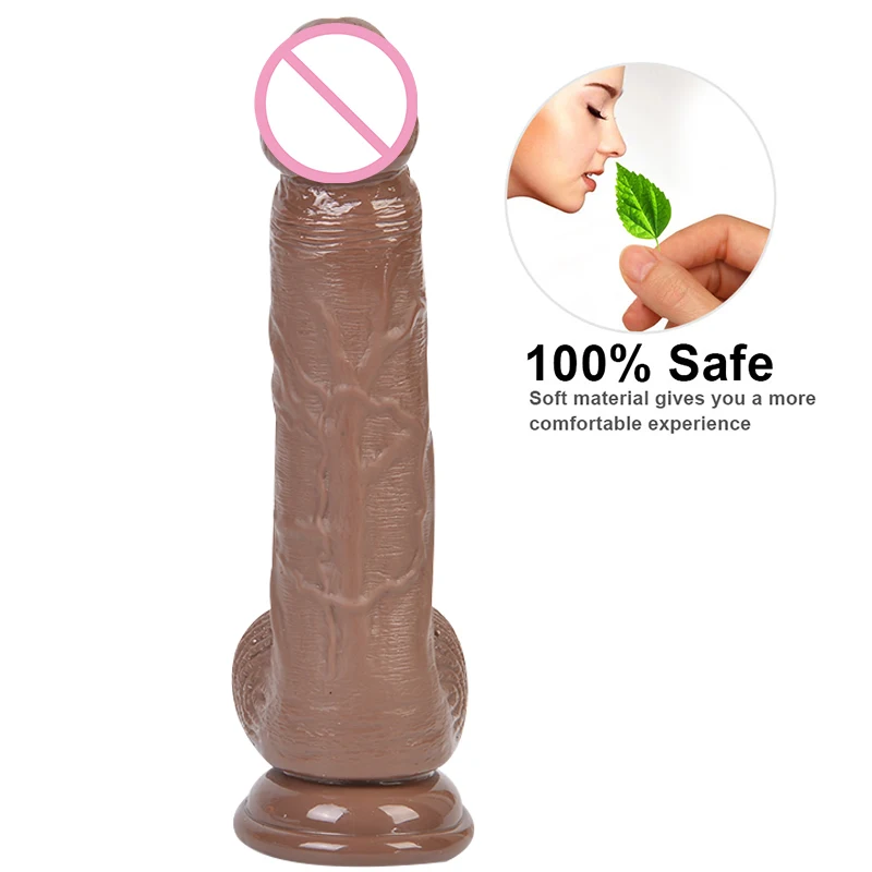 Большой реалистичный фаллоимитатор ремень гибкий Пенис с присоской взрослый
