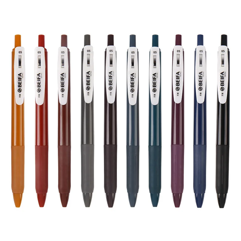 Xiaomi BEIFA 3pc/5pc/Set Retro Gel Pens Color Press Black Refills 0.5MM Neutral caneta Smooth Writing School Office Stationery | Канцтовары