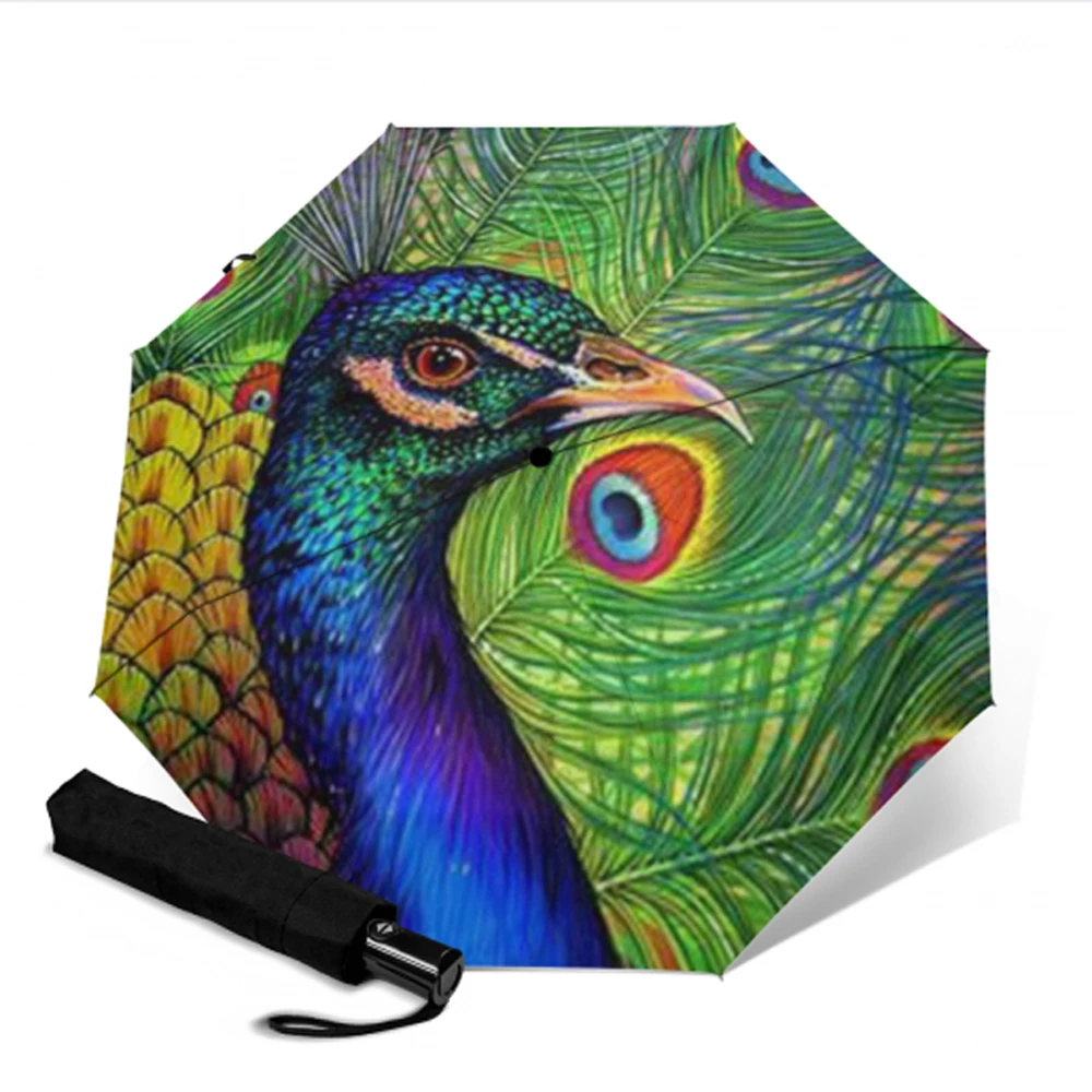 Зонт складной с 8 ребрами для мужчин и женщин ветрозащитный зонтик от солнца