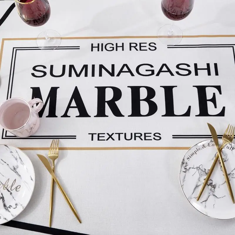 39 шт. льняная скатерть в стиле кантри с клетчатым принтом многофункциональная