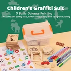 Детский Цветной Радужный трафарет для рисования царапин трафарет для граффити шаблон карандаш детские забавные игрушки для рисования для малышей