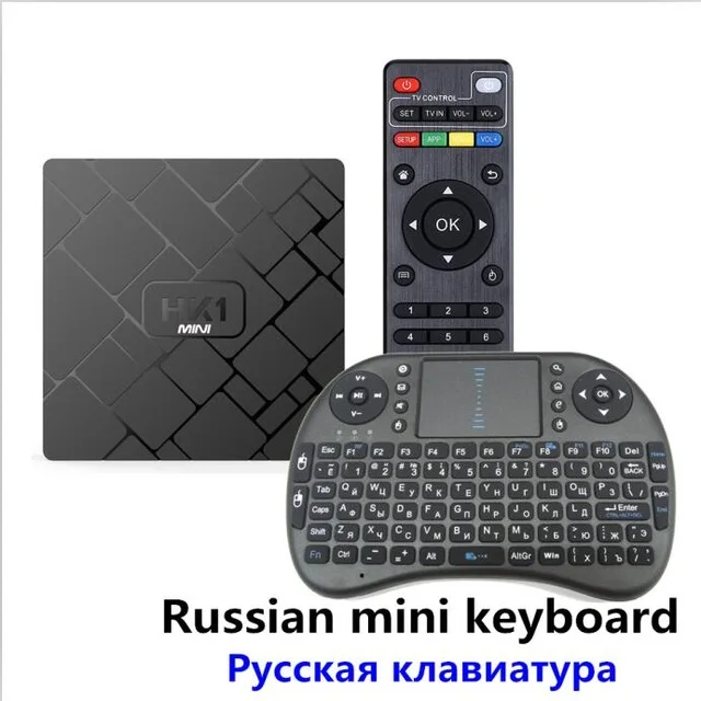 add Russian keyboar HK1 Мини Android 9,0 Smart tv BOX RK3229 четырехъядерный 2 Гб 16 Гб H.265 WiFi 4K медиаплеер HK1mini Netflix телеприставка PK H96 MAX - Цвет: add Russian keyboar