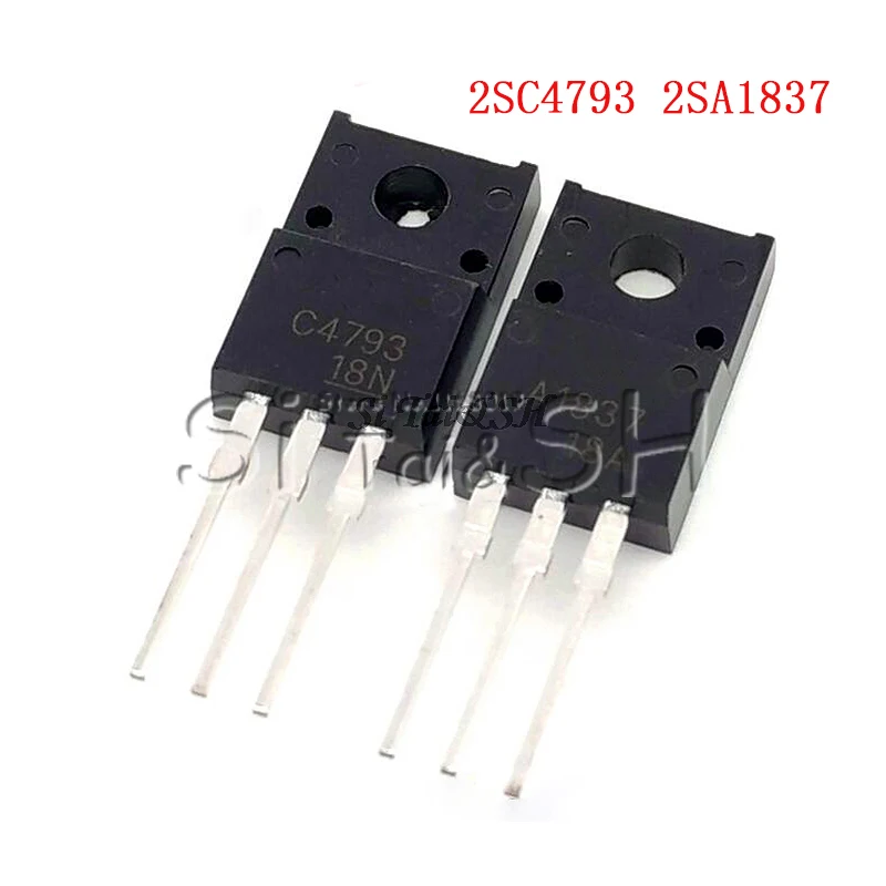 

20PCS 10pair= 10pcs 2SC4793 TO220 and 10pcs 2SA1837 TO-220 C4793 A1837 230V 1A Transistor new original