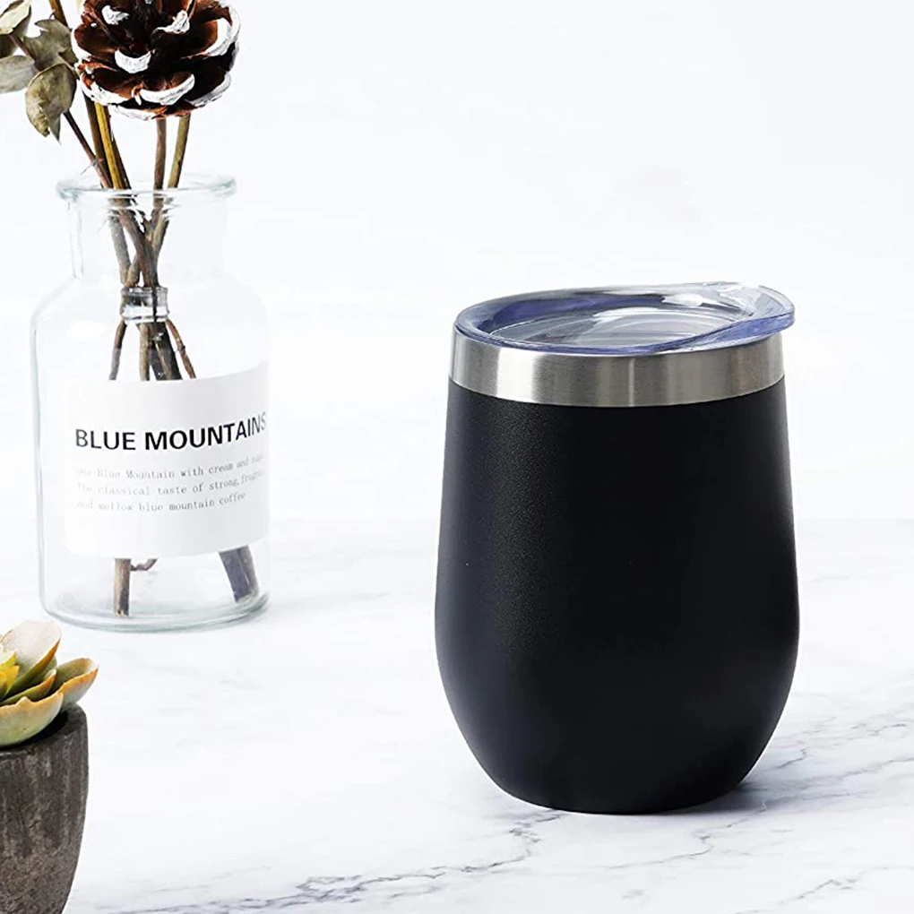 Двухстенная вакуумная Изолированная чашка для вина 304 нержавеющая сталь 12 унций