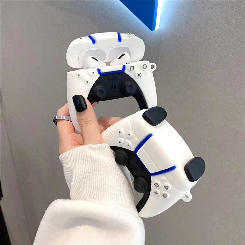 

Game console handle Gamepad 3D Case For AirPods 1 2 pro Charging Box Protective Silicone Wireless Bluetooth Earphone Case Cover