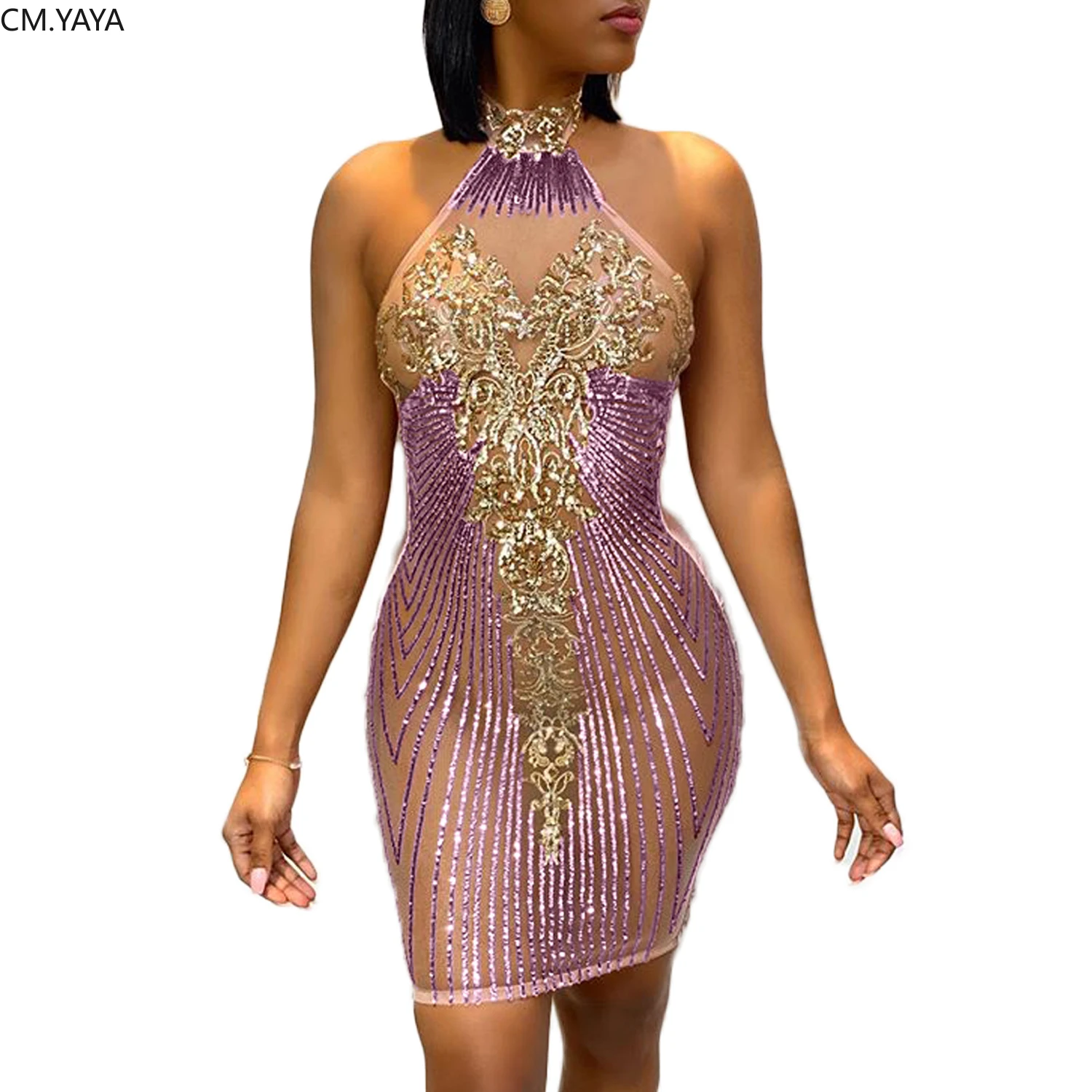 Женская обувь на весну и зиму мини платье с О образным вырезом расшитые блестками