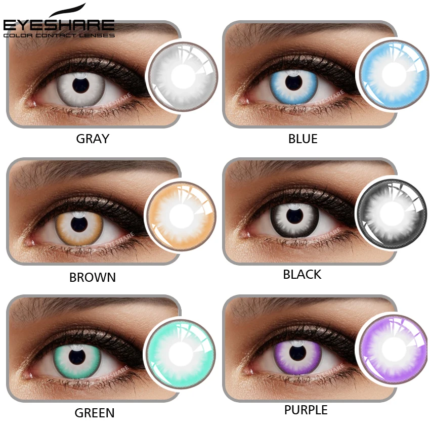 

Цветные контактные линзы EYESHARE для аниме-косплея, 1 пара, для глаз, для ежегодных учеников, цветные линзы ed, косметические контактные линзы, кр...