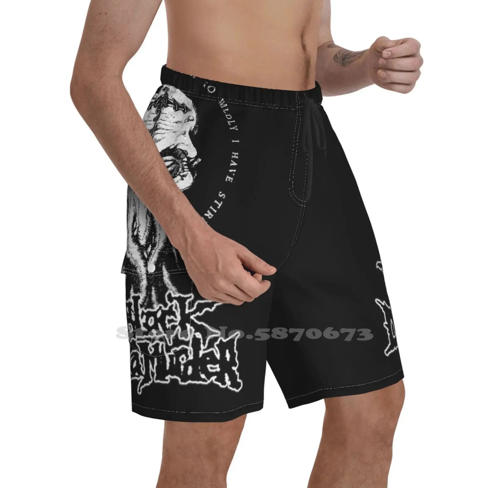 

Zombie Monster Octopus Fashion New Men'S Beach Shorts Band Judas Priest Tool Anthrax Murder The Black Dahlia Death Metal The