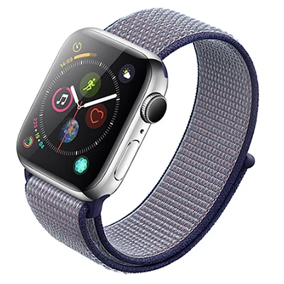 Нейлоновый ремешок для часов для Apple Watch Series 3 2 1 38 мм 42 мм мягкая дышащая Замена Спортивная петля для Iwatch Series 4 5 44 мм 40 мм - Цвет ремешка: color 21