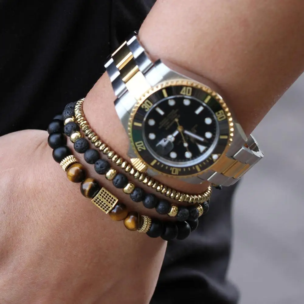 

Men Bracelet Natural Tiger eye stone Bead Lapis lazuli beads Diffuser Bracelets Men Jewelry gift Drop Shipping